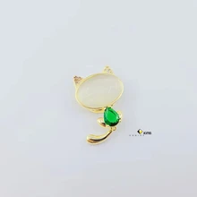 Copper Cat brooch zircon inlaid  fashion accessory unique design high quality environmental protection