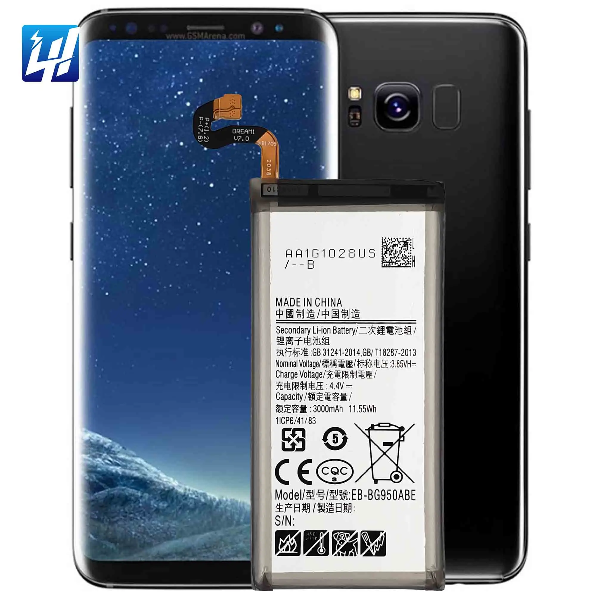 100% Compatible 3000mAh Li-ion Battery for Samsung S8 G950 High