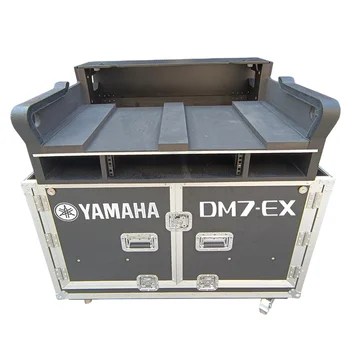 Hydraulic lifting system Yamaha DM7-EX Mixer flip flight case with 2U drawer
