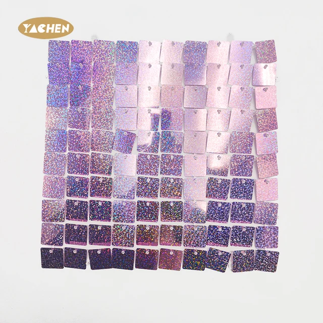 YACHEN wholesale event wedding decoration backdrop outdoor colorful square shimmer sequin wall panels manufacturers