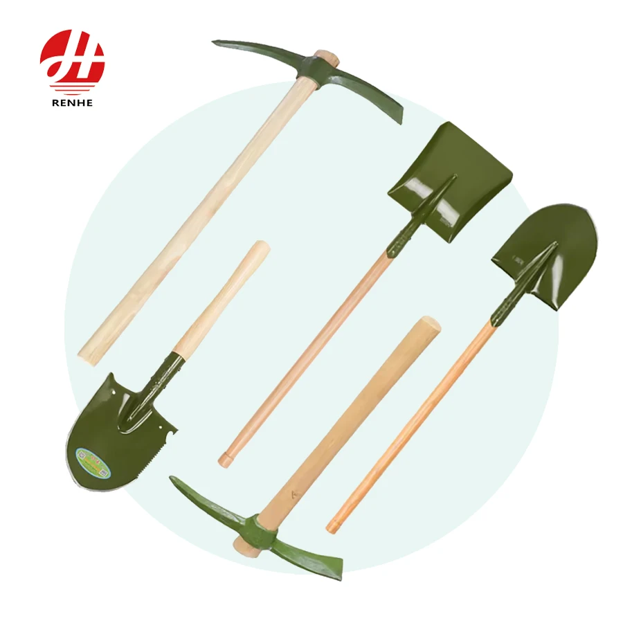 Hochwertige landwirtschaftliche Geräte, Mini-Gartenschaufel, Camping-Spaten mit Holzgriff