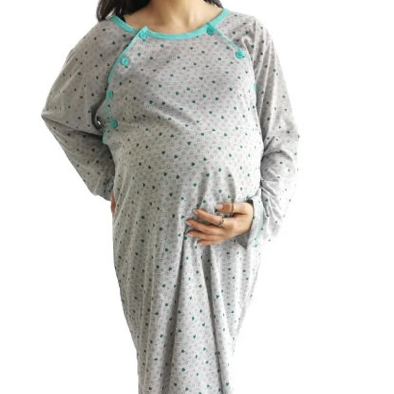 long sleeve maternity nightdress