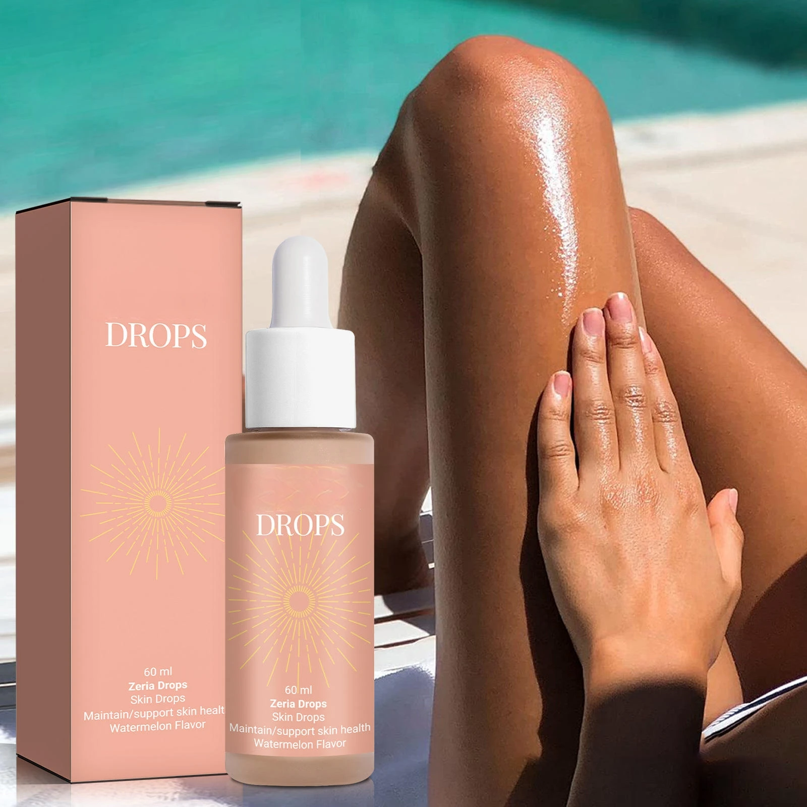 Sunless Tanning 60ml Drink Drops Naturally Boost Melanin Enhancing Your Natural Skin Healthcare Supplement