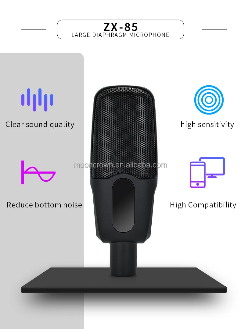 マイク ZX85 Live Streaming Podcast Professional Music Studio Equipment
