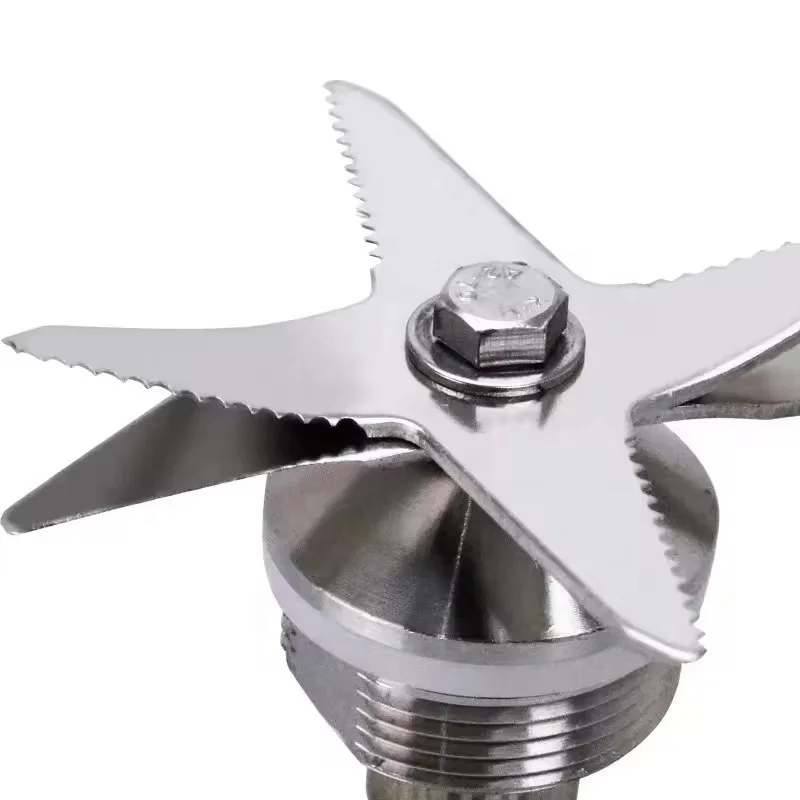 Tbest Lame Di Ricambio Per Frullatore 600/900 W - Base A Croce In Acciaio Inox Con Guarnizione - Parti Di Ricambio Universali - 5