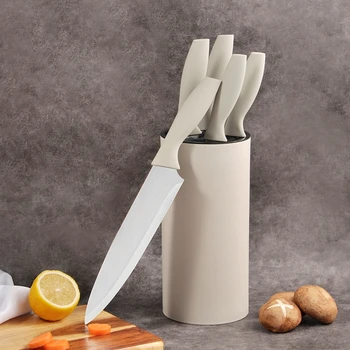 6-PCS stainless steel non-stick kitchen knife block set  knife set stainless steel with knife holder kitchen items