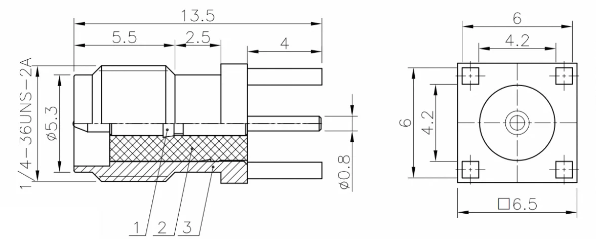 product brass factory rp sma ke rf connector rp sma female head pcb mount coaxial connector-4