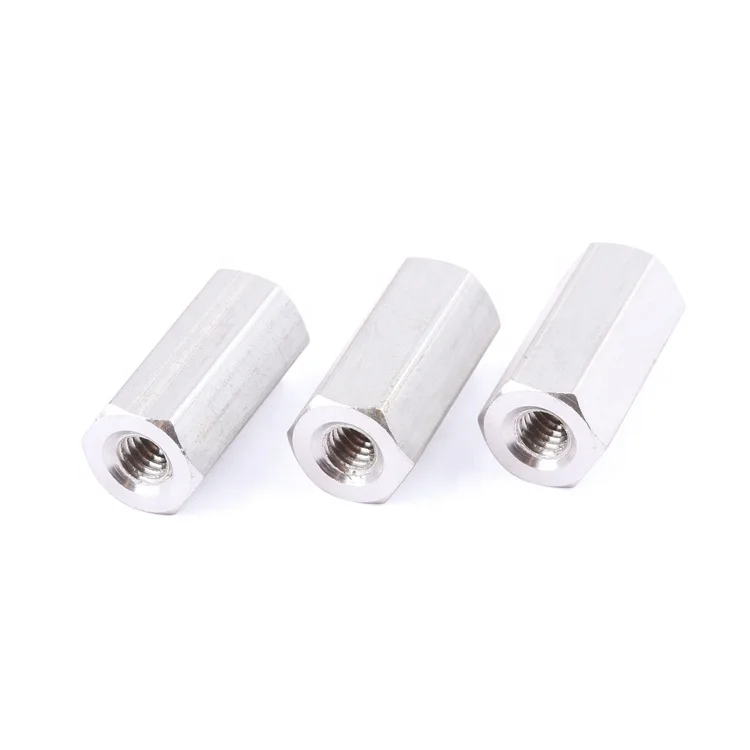 Bolt and nut external hexagonal nut sleeve 6063 aluminum fasteners screws for electronics industry