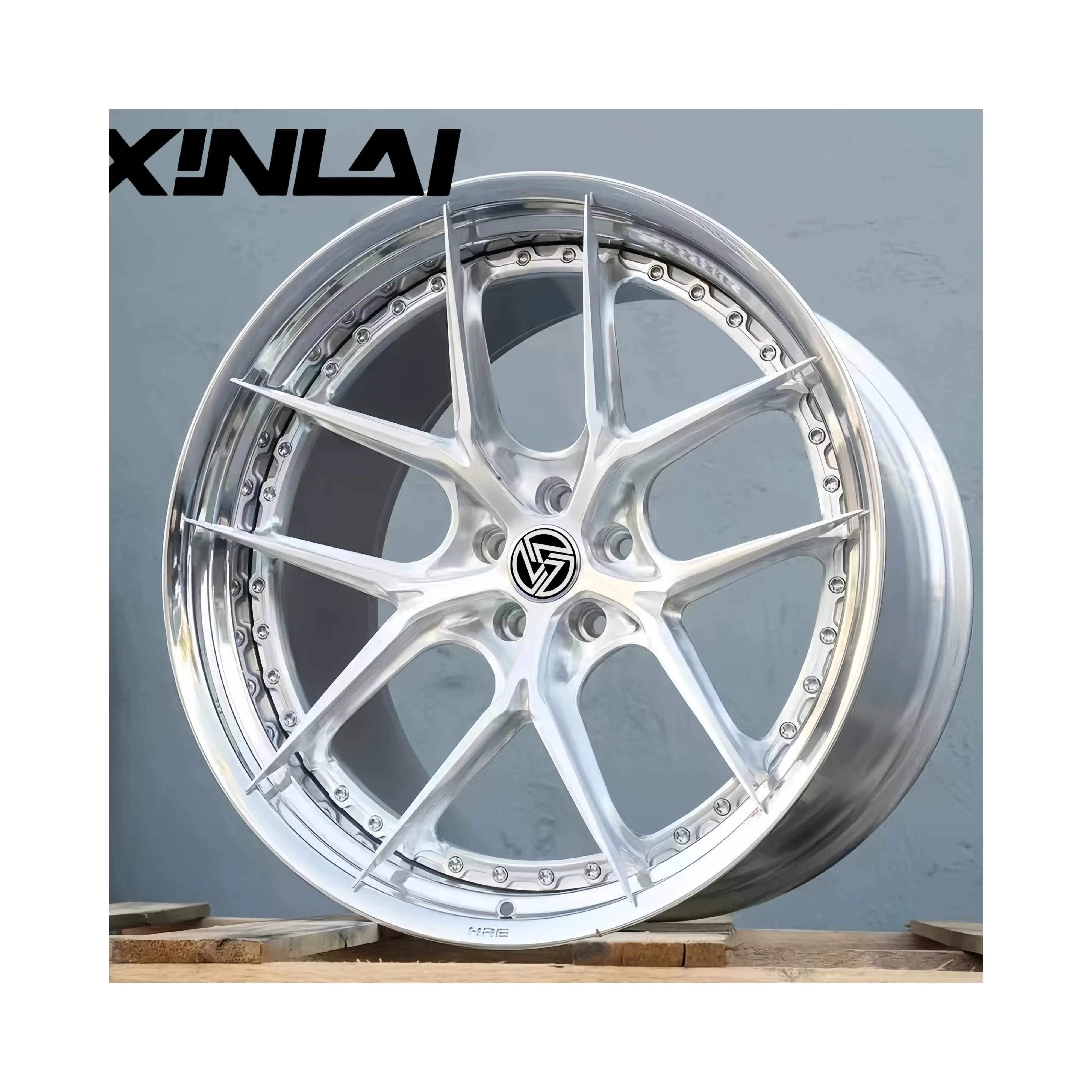 XINL Brushed Polished Deep Concave Sliver Color Forged Wheels 2-piece 5x114.3 18 19 20 21 22inch for Racing Car Benz Audi - Image 1