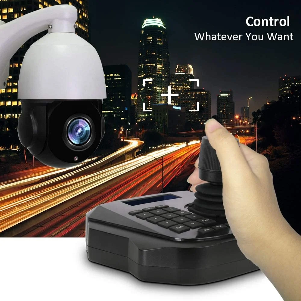 MYTECH 4D Joystick IP PTZ Controller Network Keyboard with LCD Display for High Speed PTZ Dome IP Cameras