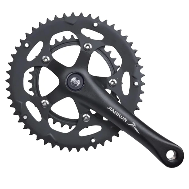 Custom Double Disc Road Bicycle Crankset with BB