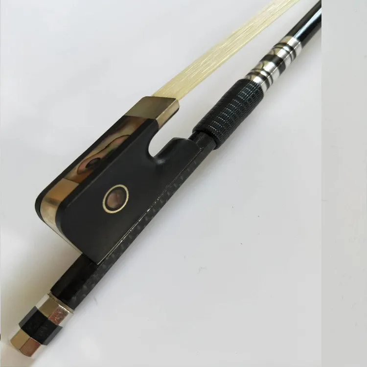 thumbnail image 2 of WinsterBow Carbon Fiber Cello Bow 4/4 - Unbleached Black Horse Hair Art No.VCB108 2 of 13
