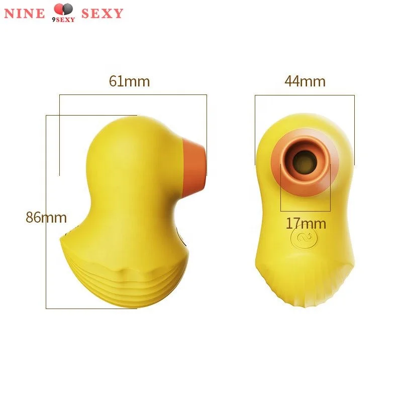 Soft Silicone Chicken Sucking Vibrator Sex Vibrating Toys Breast Clitoral 7  Frequency Yellow Sucking Masturbating