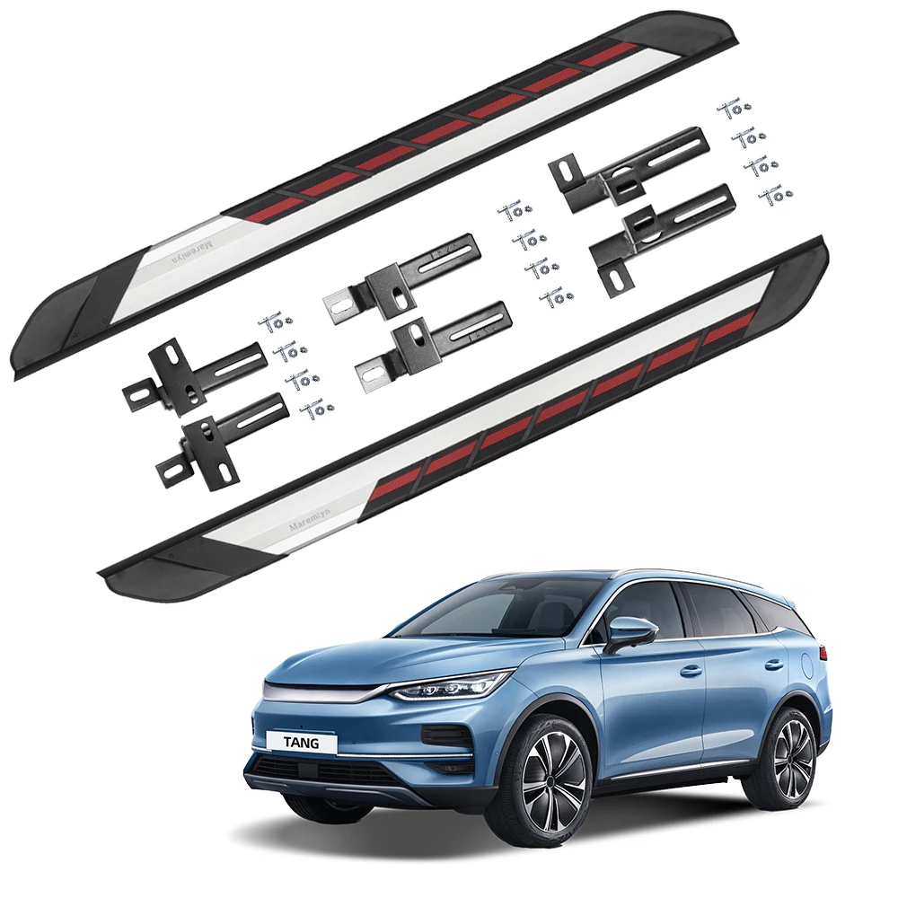 Car Running Board Side Bar Side Step Aluminum Alloy Step Board Foot Pedal Car Threshold for BYD Tang EV 2023 Accessories