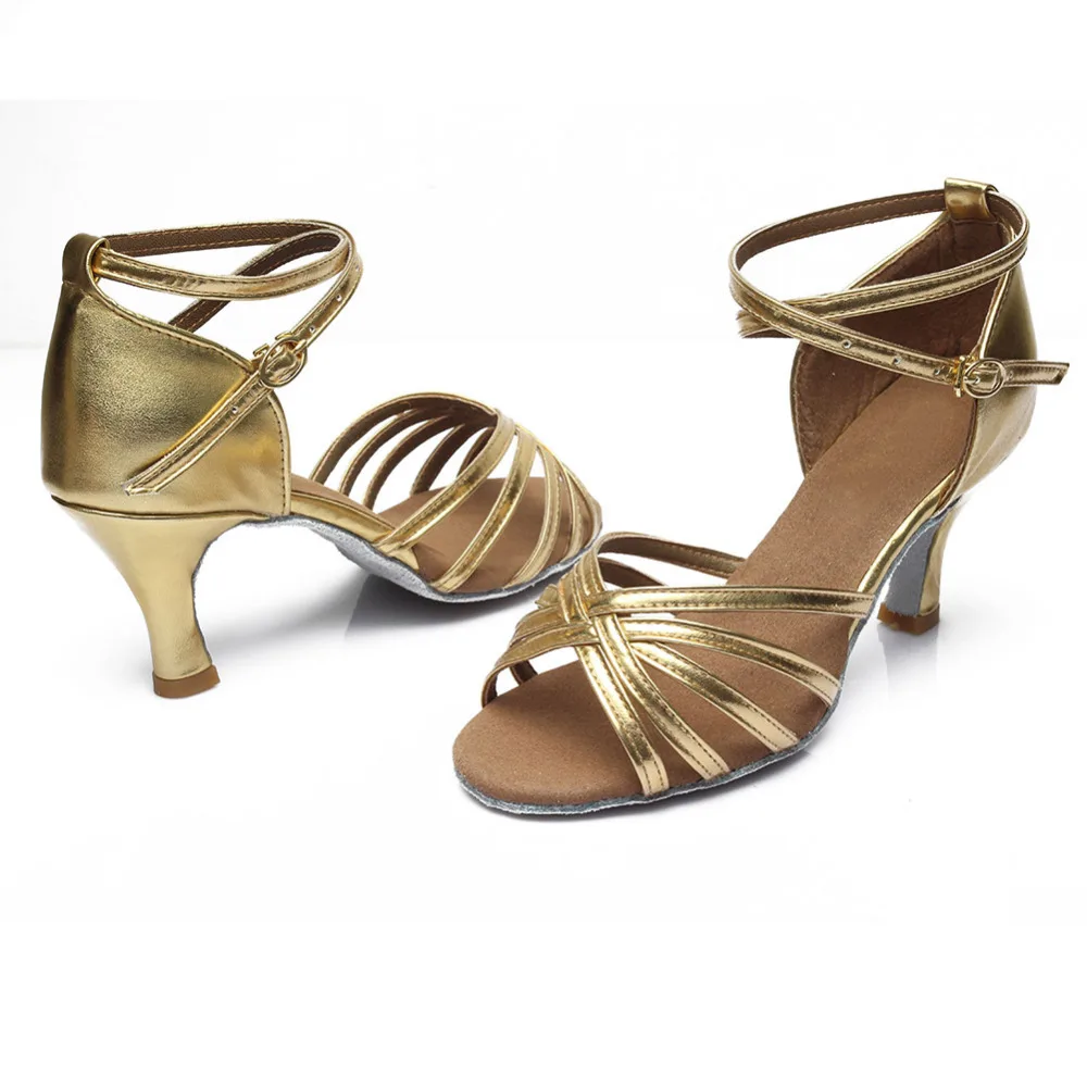 Ча-ча, сальсы и латинских танцев Обувь для женщин и девочек Танго бальных танцев обувь на высоком каблуке; Мягкие туфли 5/7 см для бальных танцев Сандалии