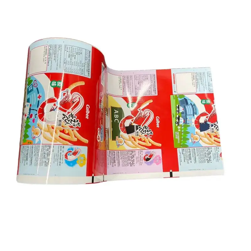Printed Custom Food Grade Laminated Plastic Film Roll Food Packaging