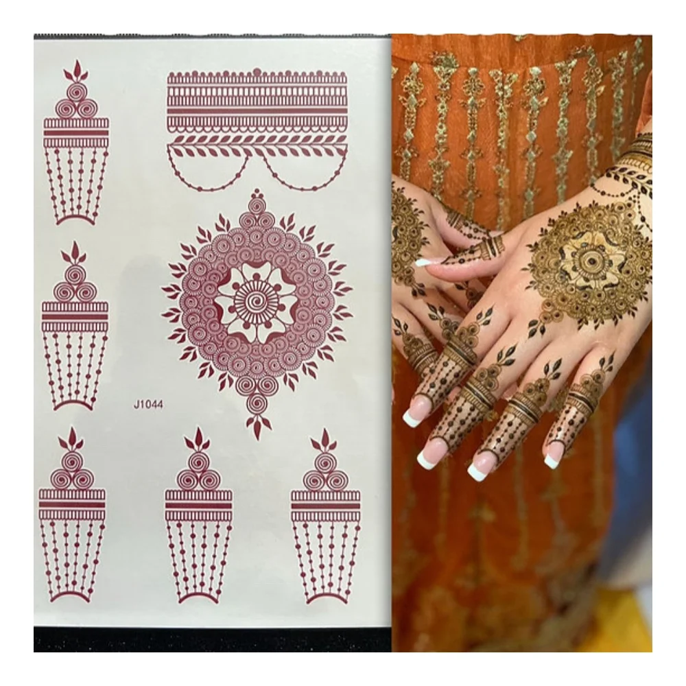 Wholesale Free Samples Full Hand Red Henna Temporary Tattoo Stickers Henne  Tatouage Marron Designs Women Henna Tattoo Stickers From m.alibaba.com