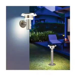 Vertak Out Door Led Solar Power Wall Light Stainless Steel Outdoor for Garden Wall Light