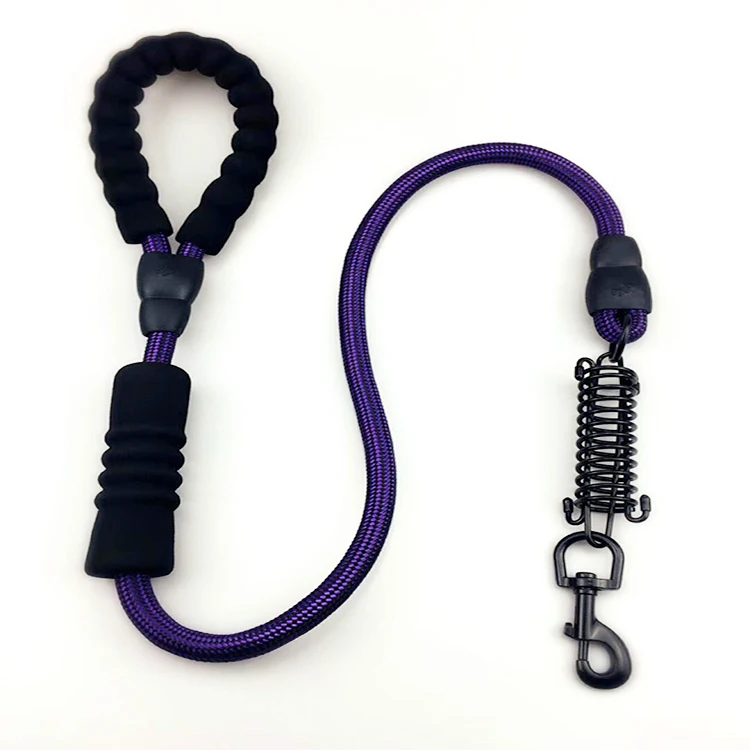 Fashion design High quality round rope adjustable PP dog leash for pet leash