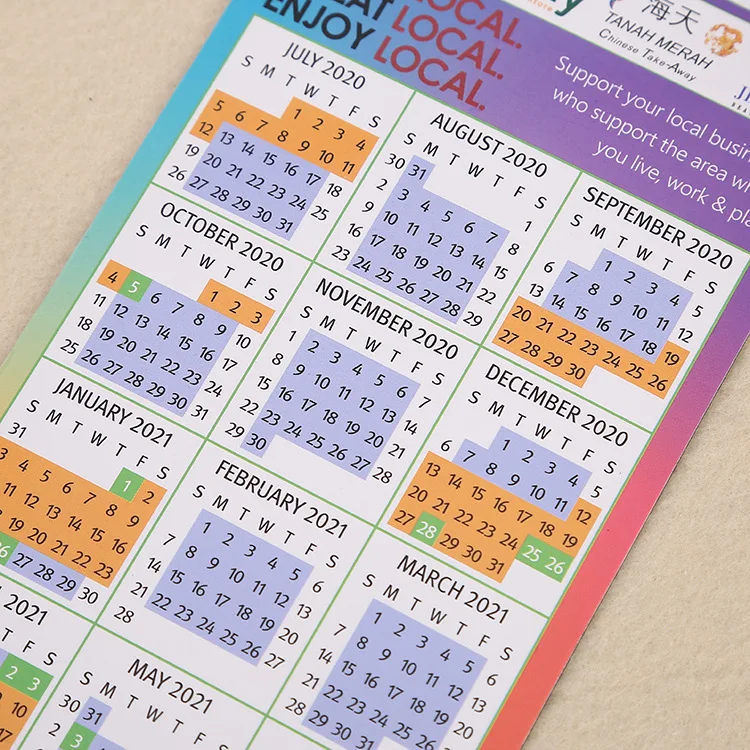 Персонализированный дизайн логотипа на заказ рекламный визиток магнитный календарь для