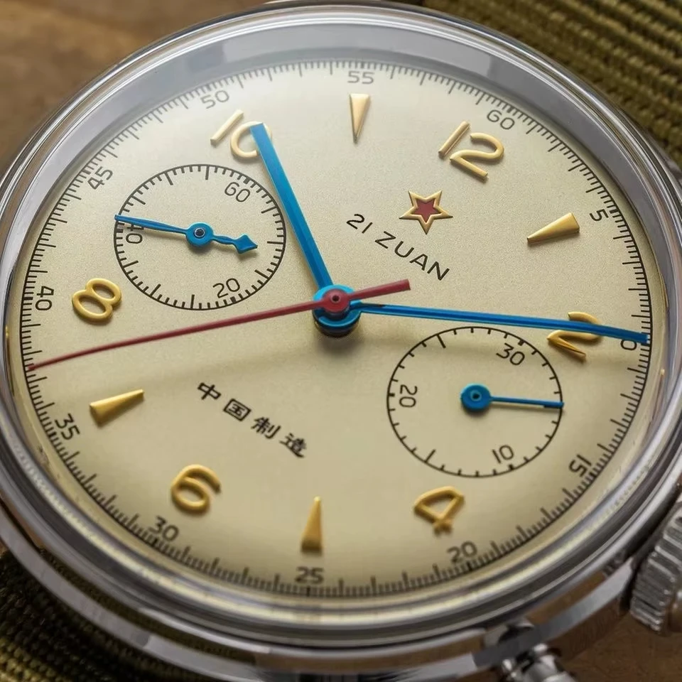 RED STAR 38mm 40mm 1963 Chronograph 21 Zuan with Seagull ST19