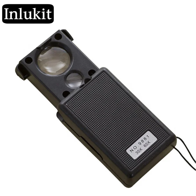 Лупа для ювелирных изделий с увеличительным стеклом UV 30X 60X