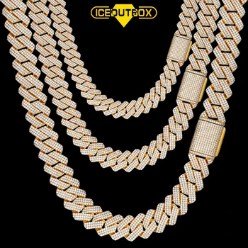 New Design 25mm Miami Cuban Link Chain Ice Out Jewelry Brass 5A Zircon Hip Hop Jewelry Necklace For Men