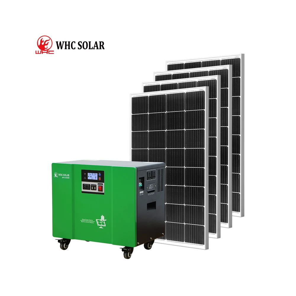WHC Solar 2000W Portable Power Station Solar Generator 220v Supply Energy Storage