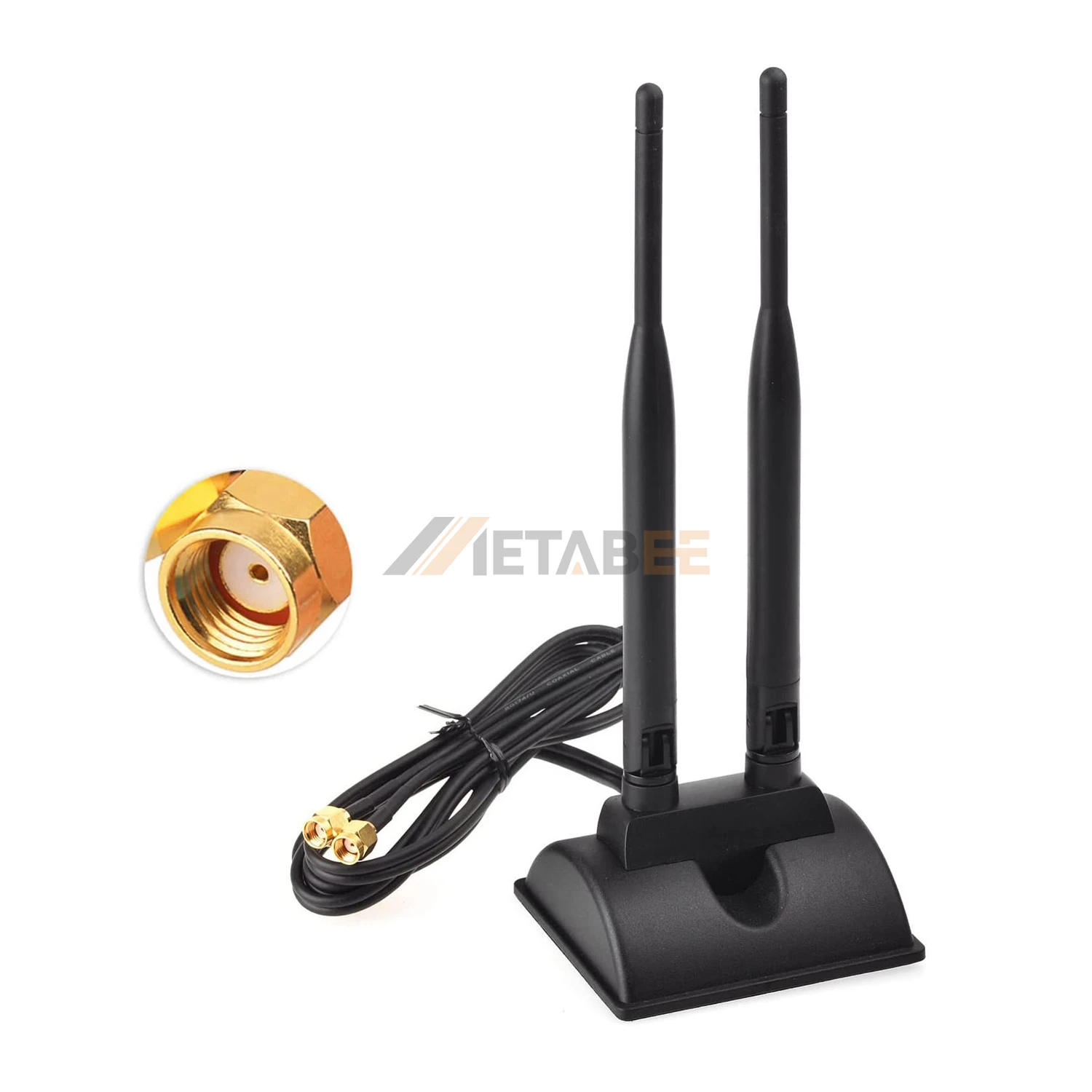 Lot De 2 Antennes WiFi RP-SMA Mâle 8 DBi Double Bande (2,4 GHz Et 5 GHz) | Pour Routeur, Carte PCIe, Caméra IP - 13