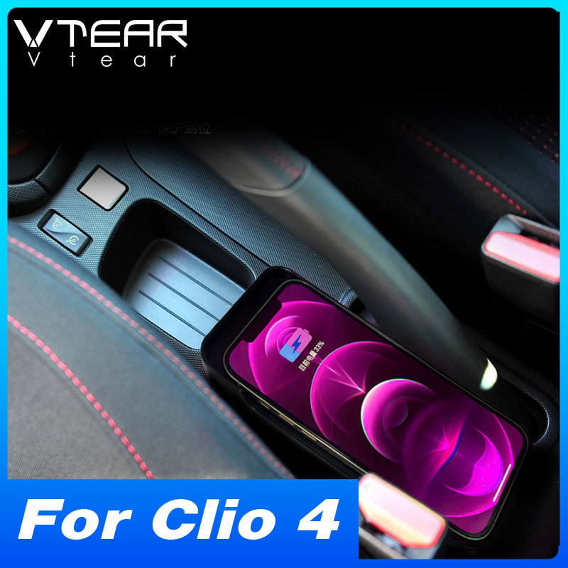 Car Qi Wireless Charger for Renault Clio 4 - 15W Fast Charge Phone