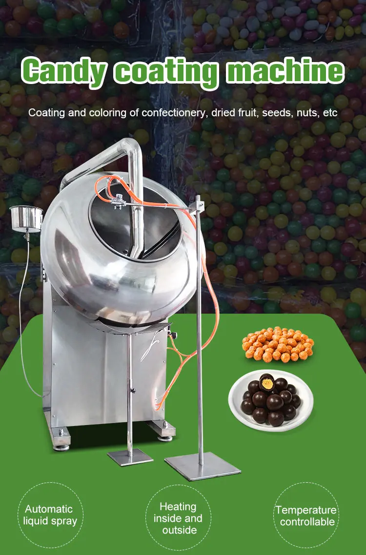 Peanut Gummy Candy Sugar Caramel Coated Automatic Almond Donut