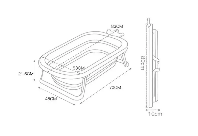 Hot Sale Temperature Sensor Portable Foldable New Born Baby Bath Tub