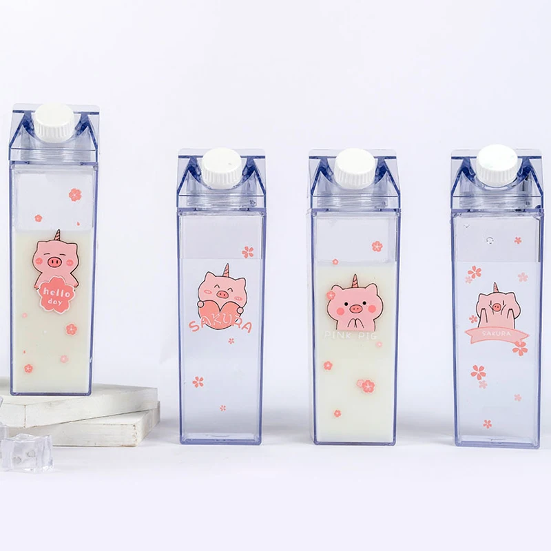 Kitchen Leakproof Transparent Milk Water Bottle Outdoor Drinkware Unbreakable