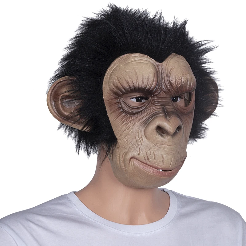 Gruselige Tier-Halbgesichtsmaske – Für Halloween, Cosplay & Karneval – Atmungsaktiv & Verstellbar, Einheitsgröße
