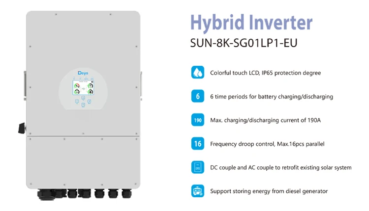 Deye Hybrid Inverter SUN-8K-SG01LP1 - 5KW/8KW Solar Inverter for ...