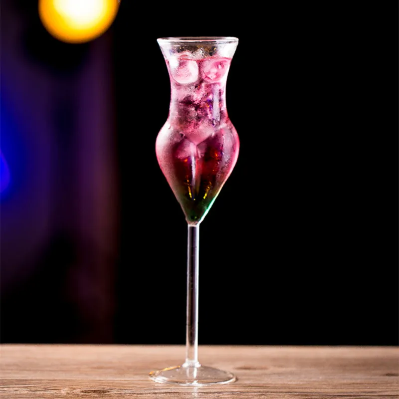 200ml Naked Women Shape martini Glasses champagne Glass Personality Goblet Glass Creative Cocktail Glasses for bar Party