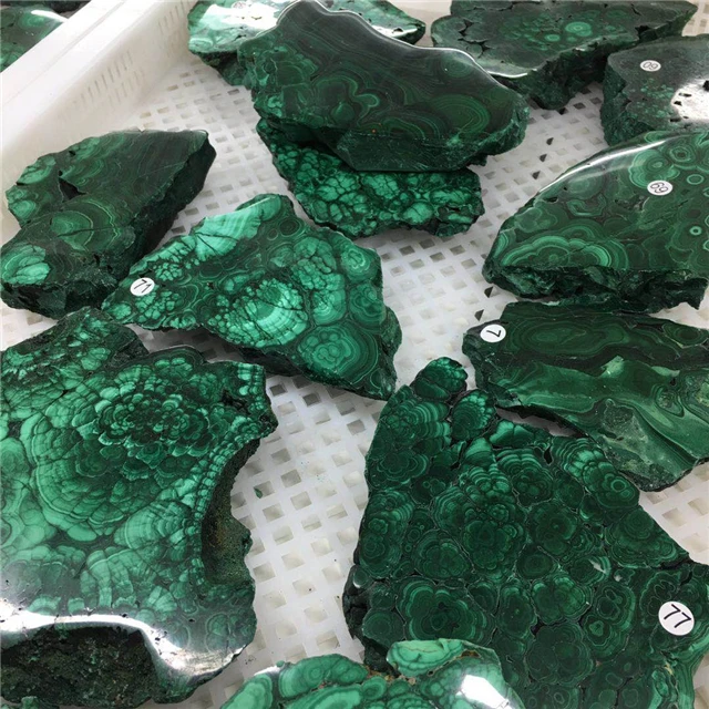Fetta Di Malachite Naturale Lucidata - Pietra Decorativa Per Meditazione E Acquari - Foto 11