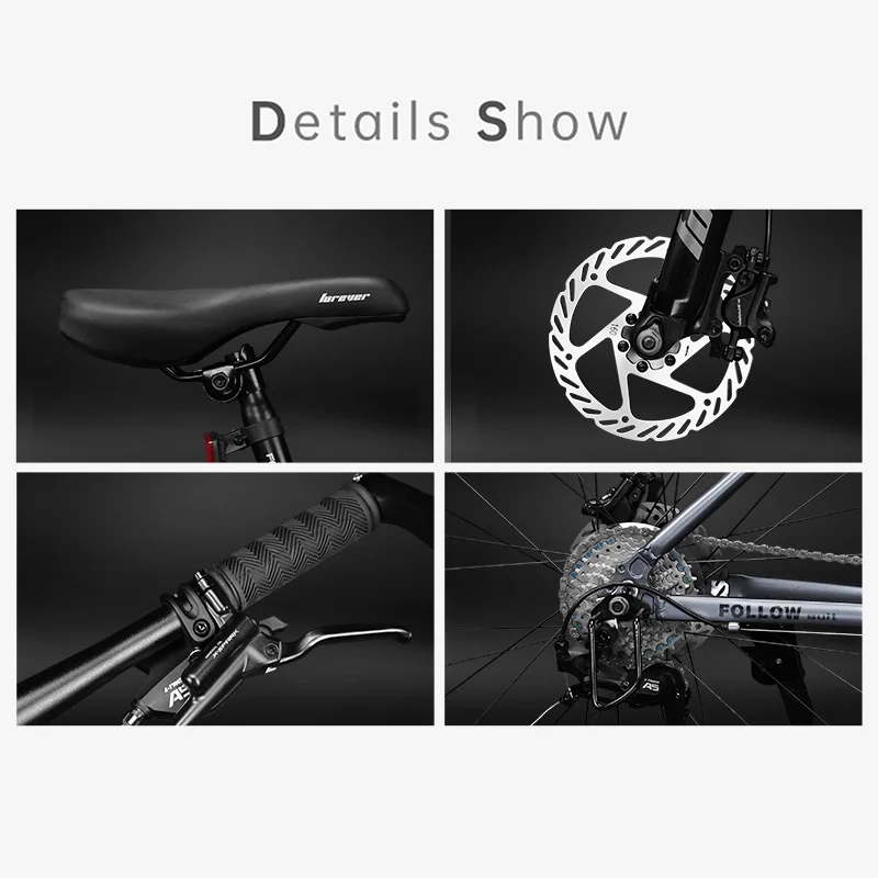 マウンテンバイク 男性女性用 アルミ合金フレーム 24/26/27.5インチ