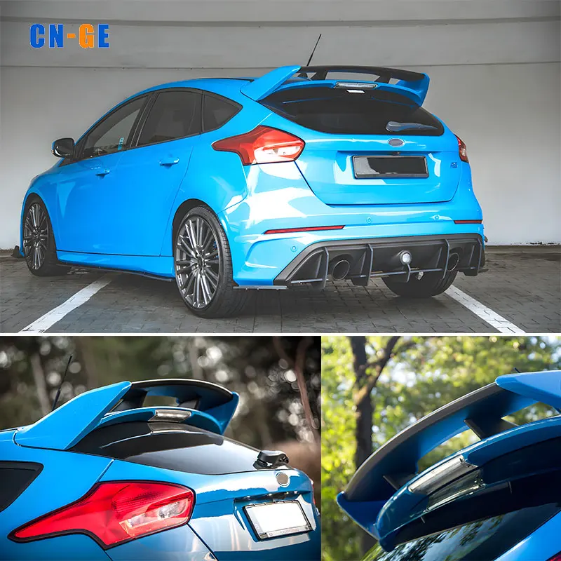 Ford Focus RS ST MK3 MK3.5 Rear Wing Spoilers - ABS Black
