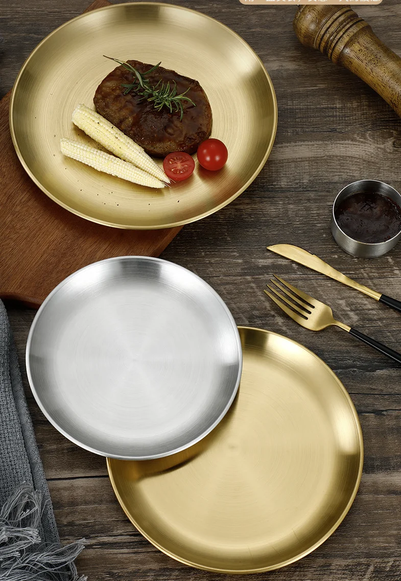 Dinner Plates Metal Camping Plates MOUNTAINHIKER Stainless Steel