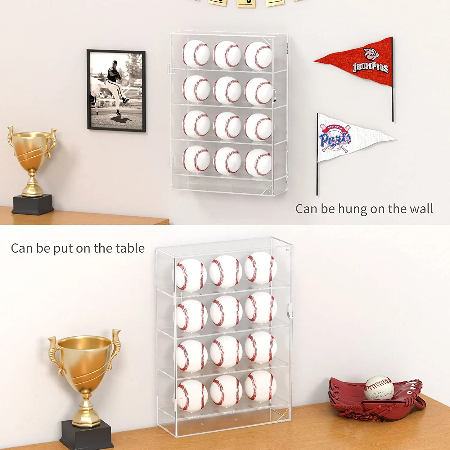 Specchio ovale in metallo da parete con contenitore TAMAGO WALL - DDL