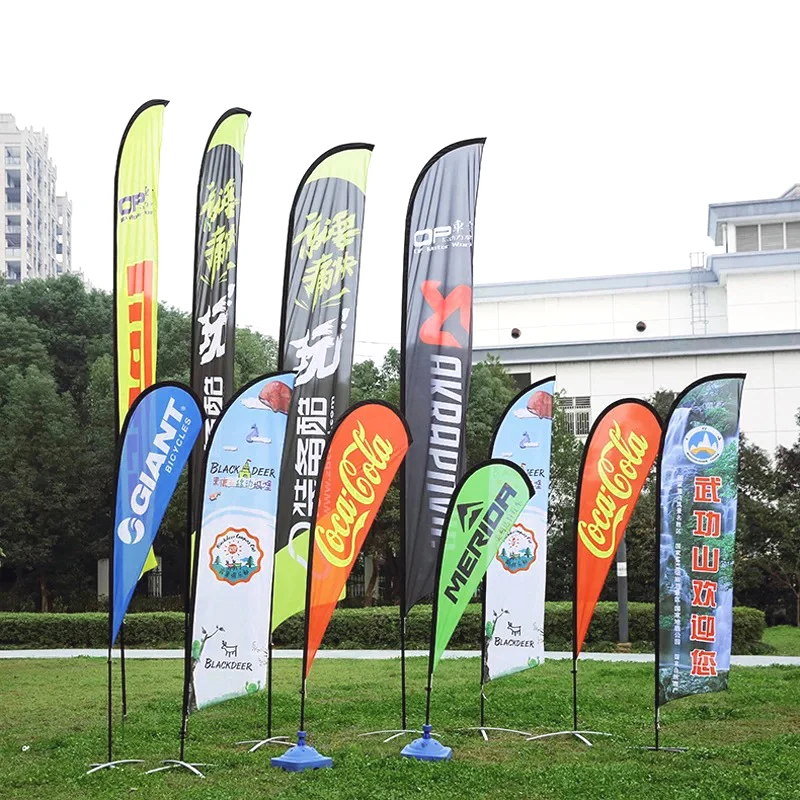 Windless Full Curve Top Advertising Banner Feather Swooper Flutter Flag