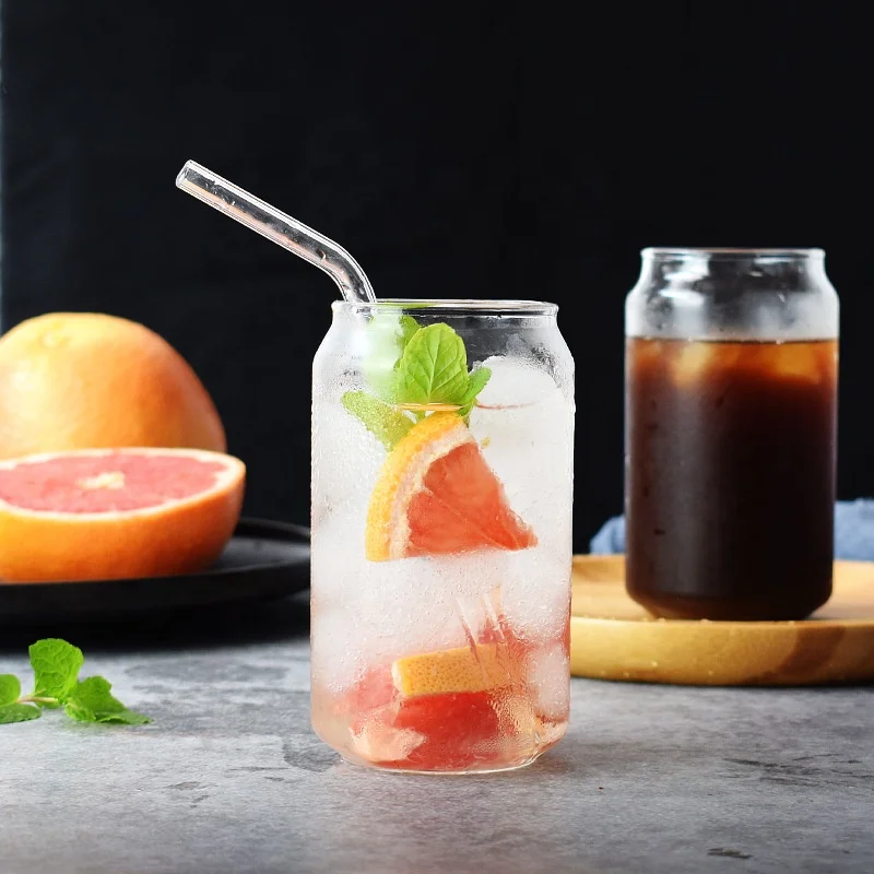 Handmade Custom Transparent Beer Can Shape Glass Cup
