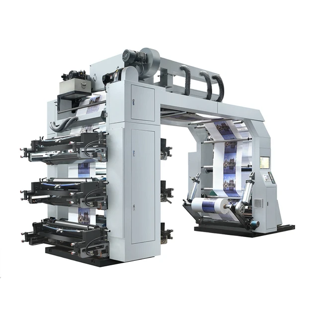 Automatic Paper Bag Printer with Dryer Logo Flexo Printing Machine Non Woven Plastic 2 4 6Colors Film Printing Printing Machine