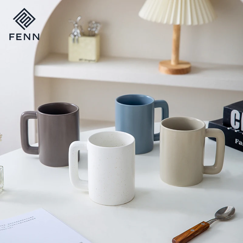 product fenn large capacity 400ml nordic style matte color glazed ceramic coffee mug present wholesale ceramic mugs custom-63