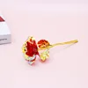 Fleur dorée colorée [rouge] 18x7 cm