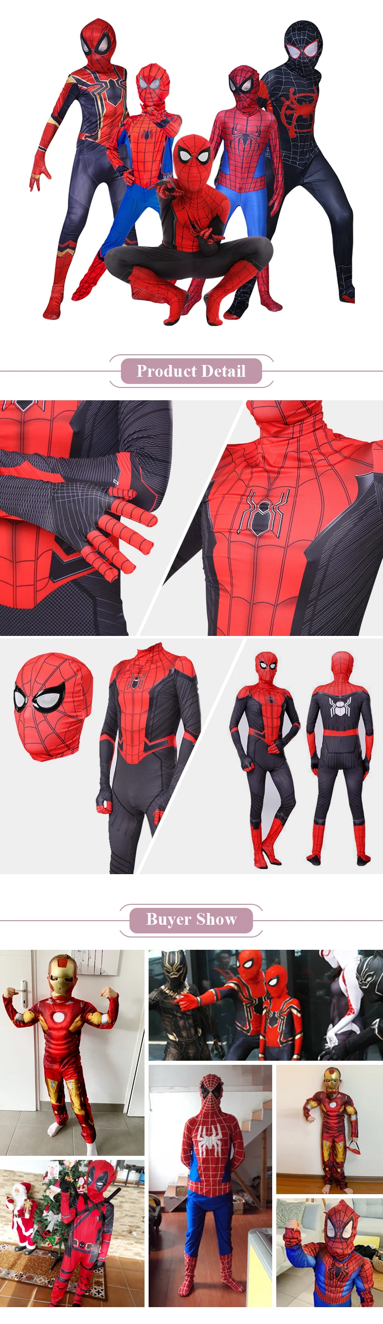 New Miles Morales Far From Home Cosplay Costume Spider-man Costume Super  Hero Bodysuit Spandex Suit For Kids Custom - Buy Red And Black Spider-man  Clothes,Spider-man Children's Jumpsuit,Superhero Tights Product on  