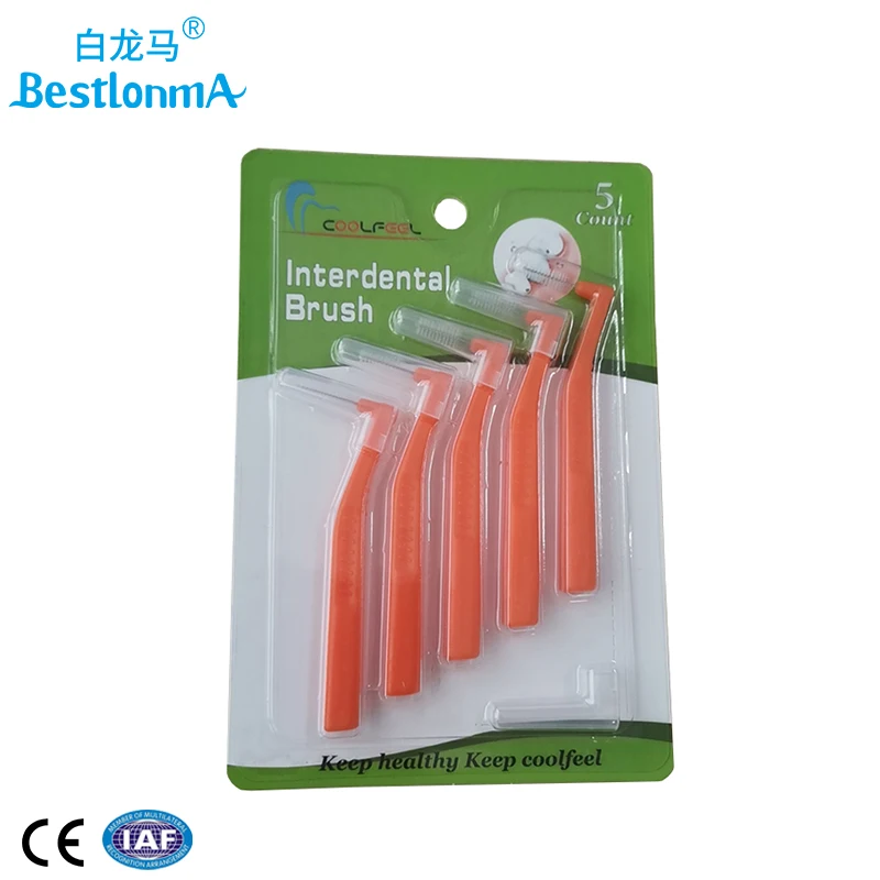 Стоматологические одноразовые пластиковые цветные межзубные щетки 5 шт. от производителя