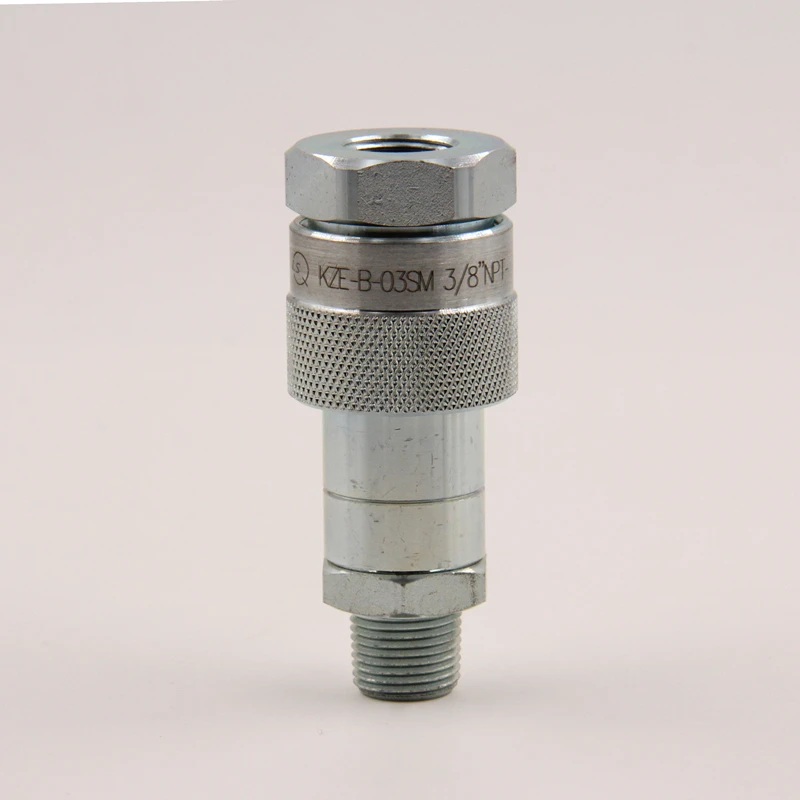 Produktbild von Hydraulisches Schnellverbinder-Set – 3/8 Zoll NPT, Für Enerpac C-604 & Parker 3000, Flachkupplung, 10.000 PSI, Mit Staubkappen