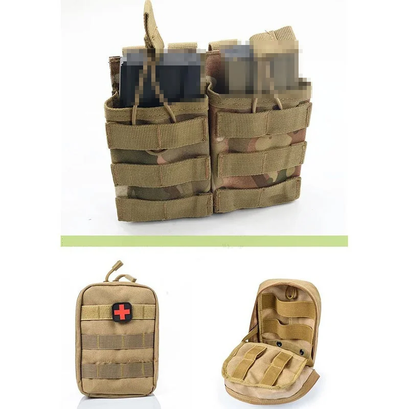 Multi-functional Adjustable Outdoor Waist Wrap Camouflage Tactical Belt Set Multi-functional Belt High Duty Accessory Bag